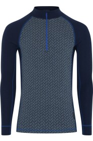 35 Grey Dovre Dovre Wool Ls Shirt With Zip Undertøy