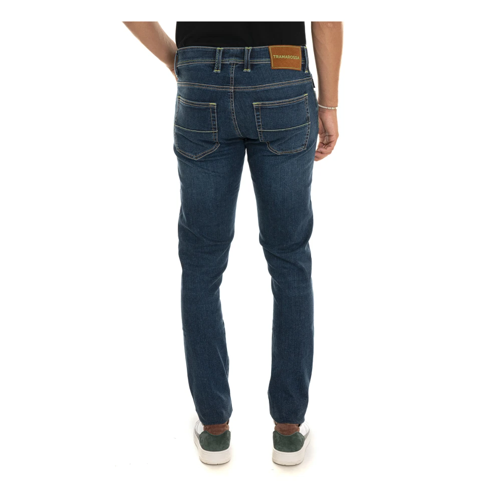 Tramarossa Zip Stretch Denim Jeans Blue Heren