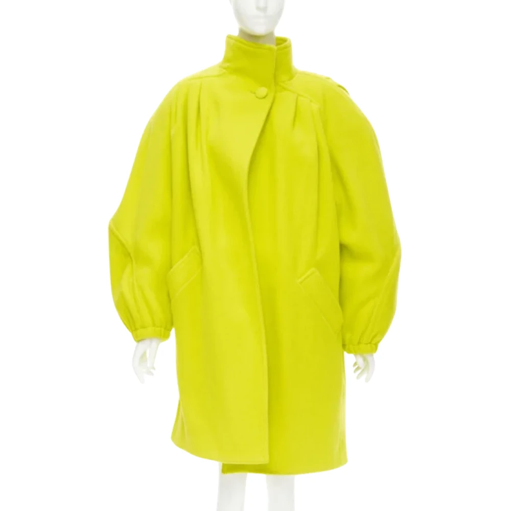 Balenciaga Vintage Pre-owned Wool outerwear Yellow Dames