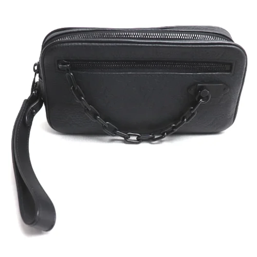 Louis Vuitton Vintage Pre-owned Leather clutches Black Dames