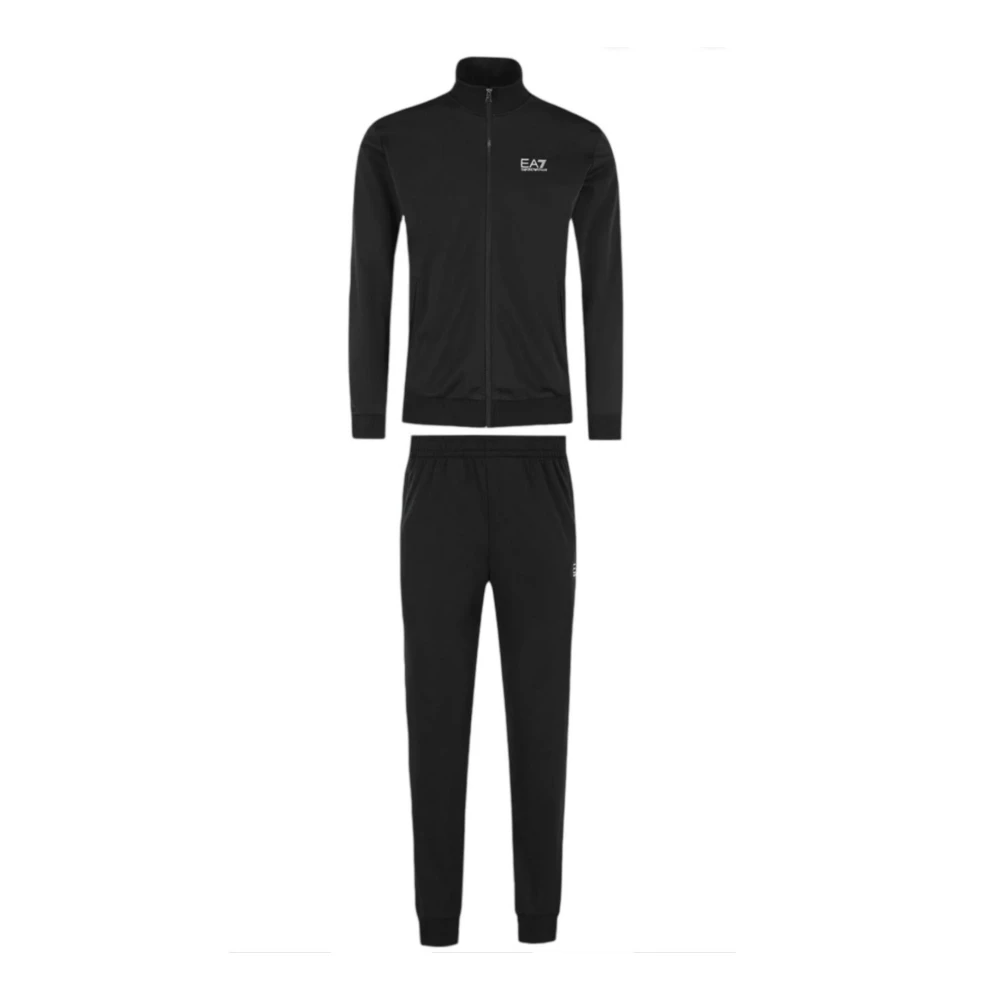 Emporio Armani EA7 Zwart en wit technisch stoffen trainingspak Black Heren