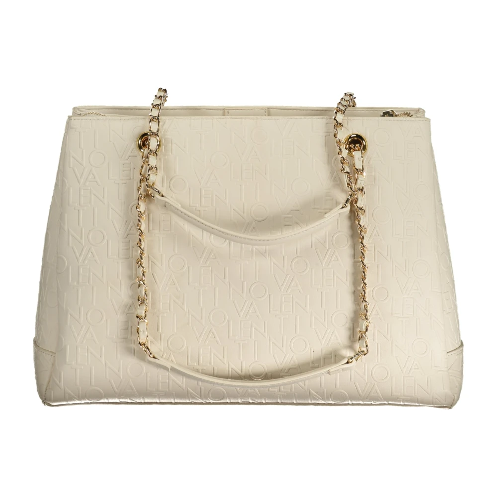 Valentino by Mario Valentino Witte Schoudertas met Kettingband White Dames