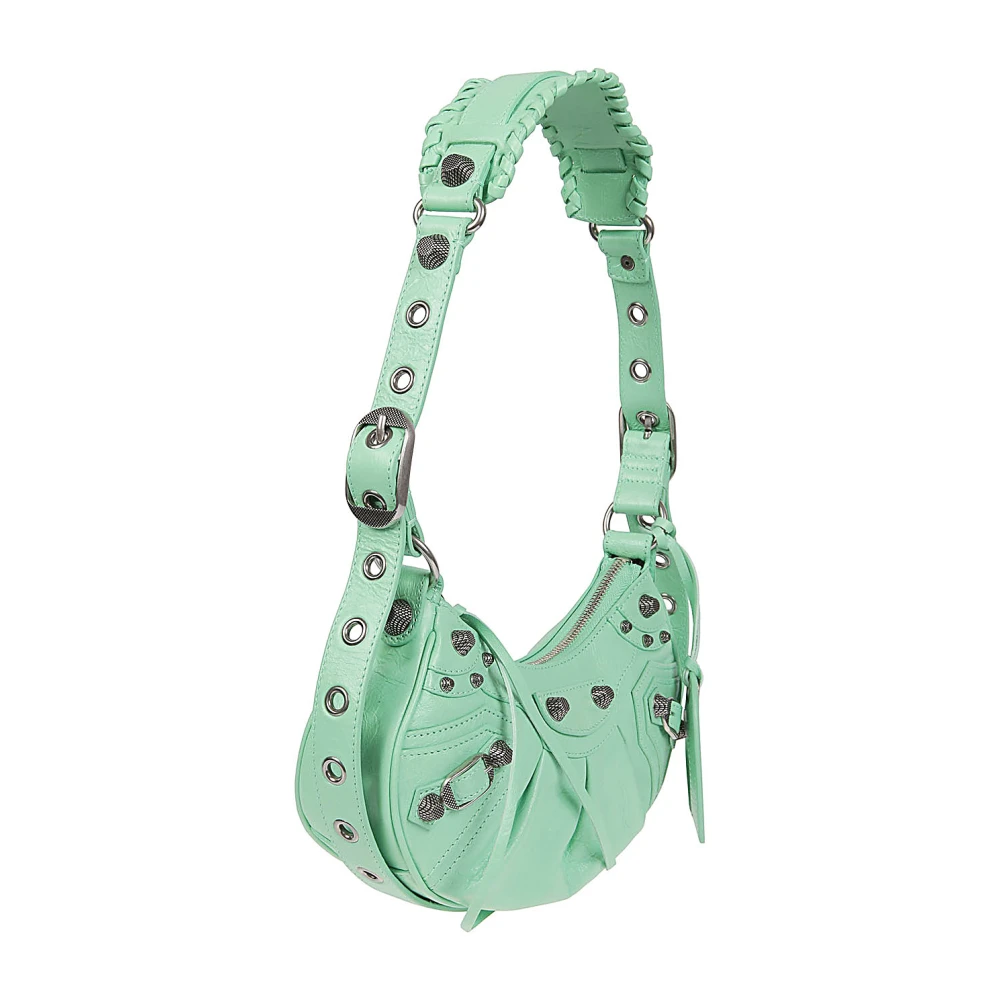 Balenciaga Groene Leren Schoudertas Green Dames