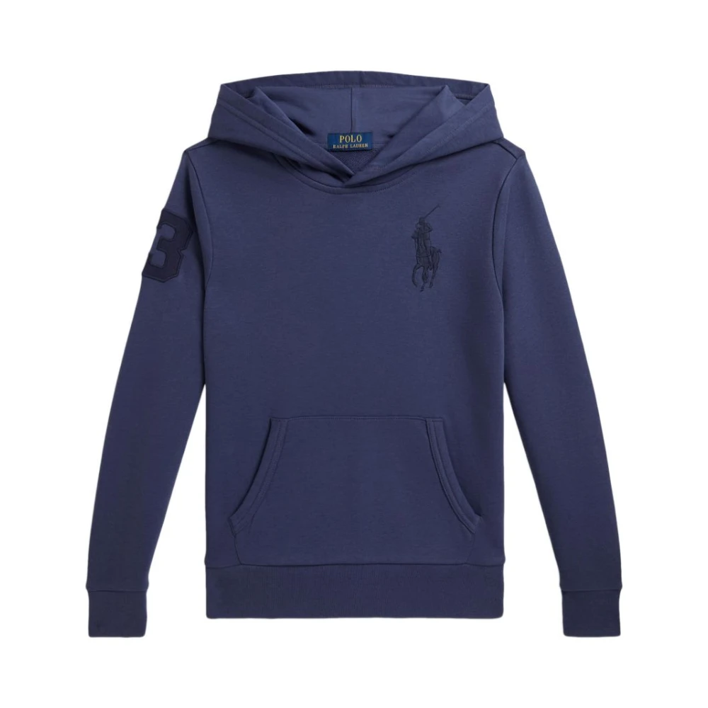 Polo Ralph Lauren Boys Blue Kids Sweatshirts, M, Kangaroo Pocket Sweatshirt