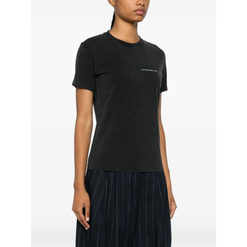 Victoria Beckham Zwarte T-shirts & Polo's voor vrouwen Black Dames