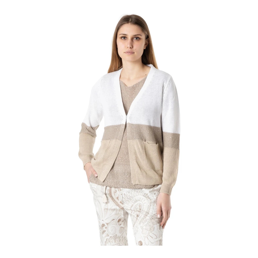 Le Tricot Perugia Cardigan Beige Dames