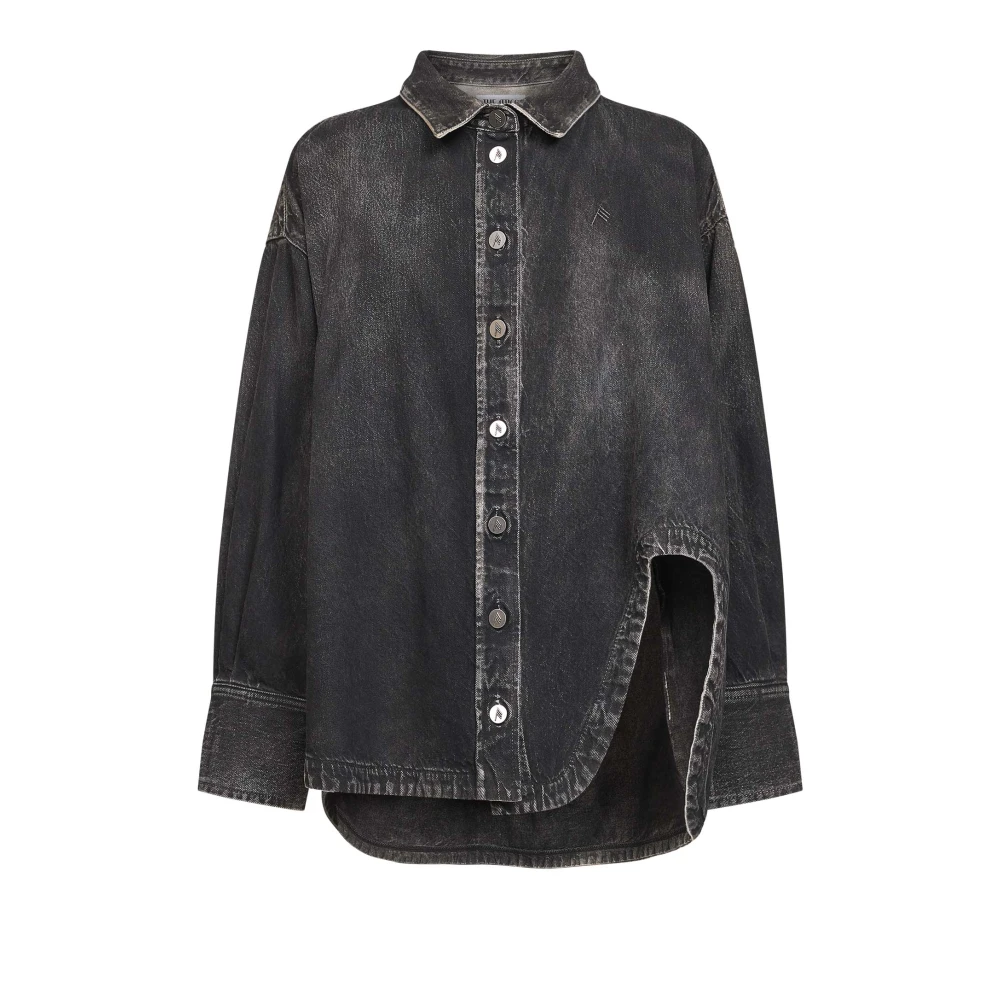 The Attico Women's Black Denim Oversize Shirt