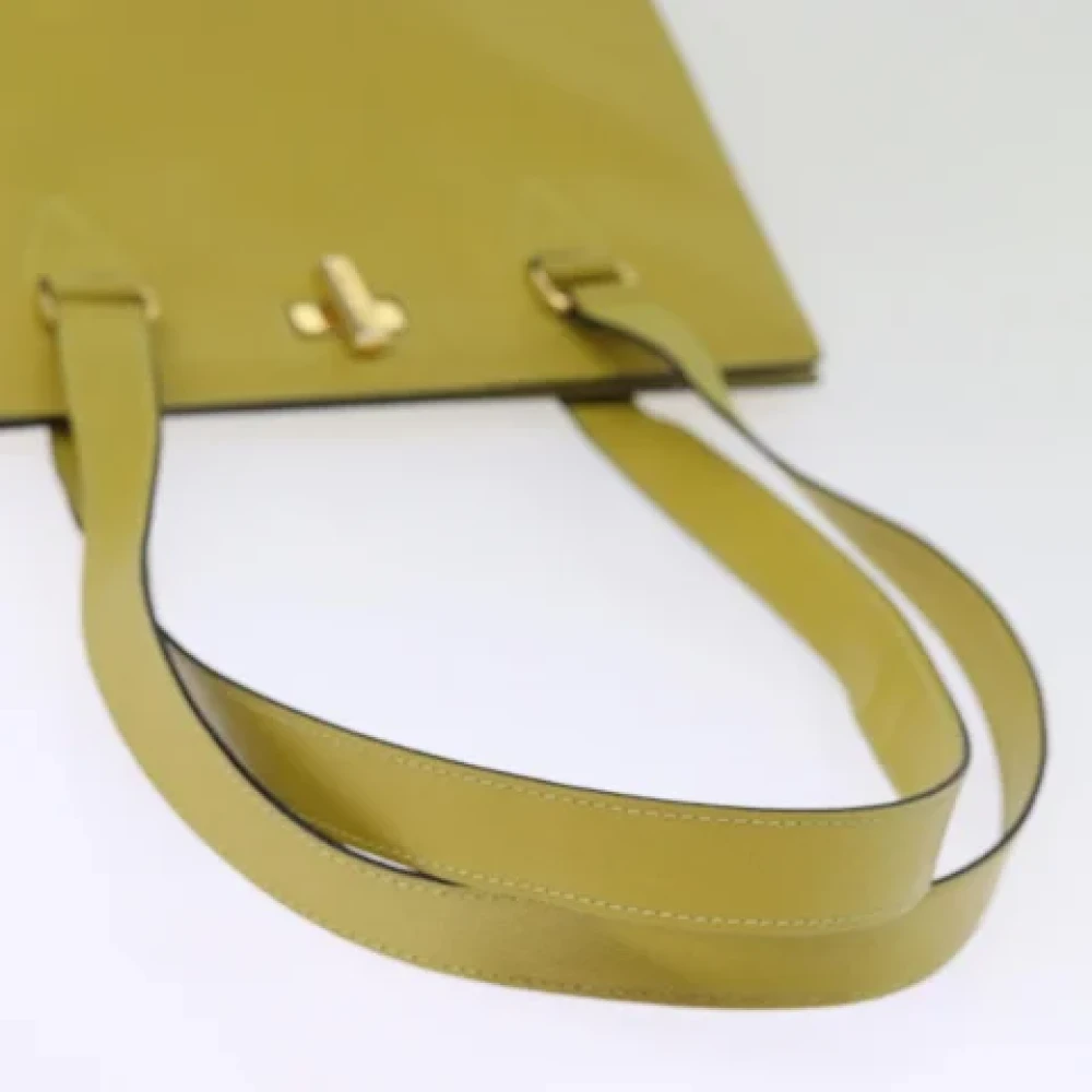 Celine Vintage Pre-owned Leather totes Yellow Dames