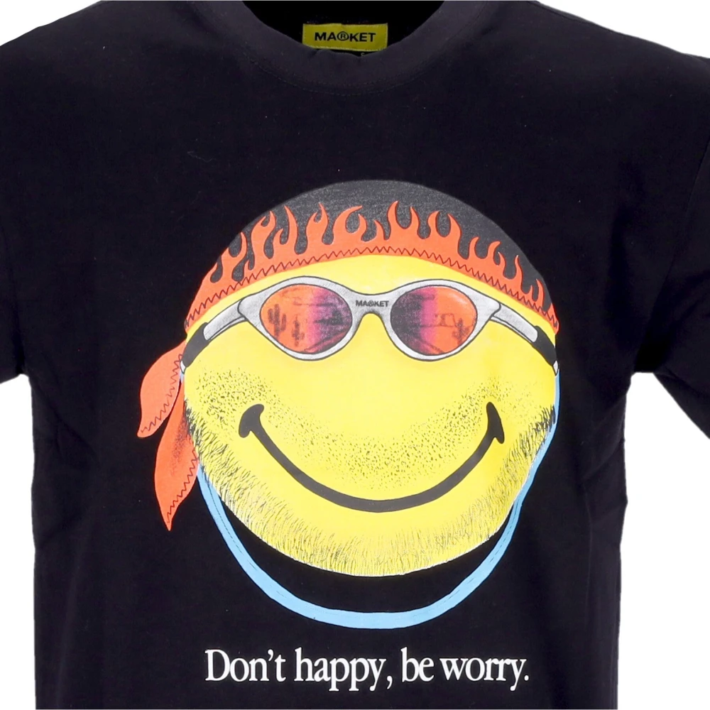 Market Smiley Zwart Heren Tee Black Heren
