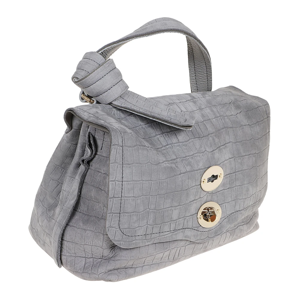Zanellato Grijze Schoudertas met Twist Lock Gray Dames