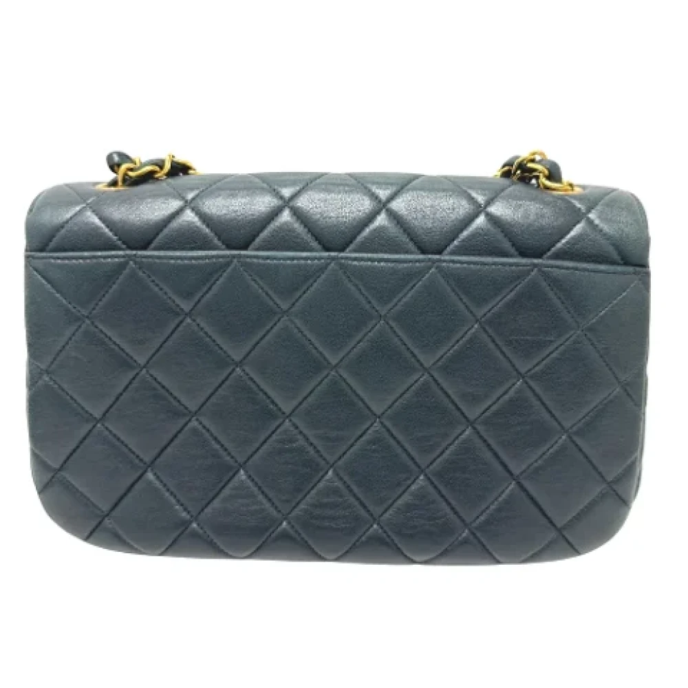 Chanel Vintage Pre-owned Leather chanel-bags Blue Dames