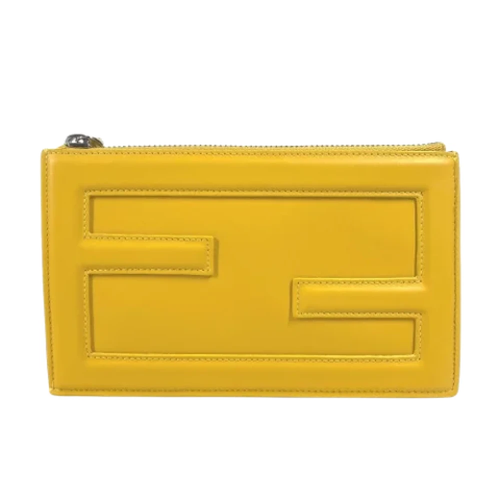 Fendi Vintage Pre-owned Leather fendi-bags Yellow Dames