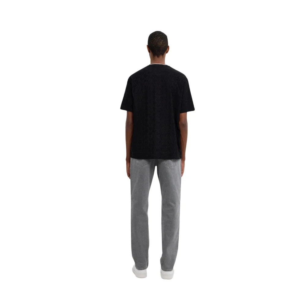 Armani Exchange ASV Regular Fit T-shirt met contrasterende ronde hals Black Heren