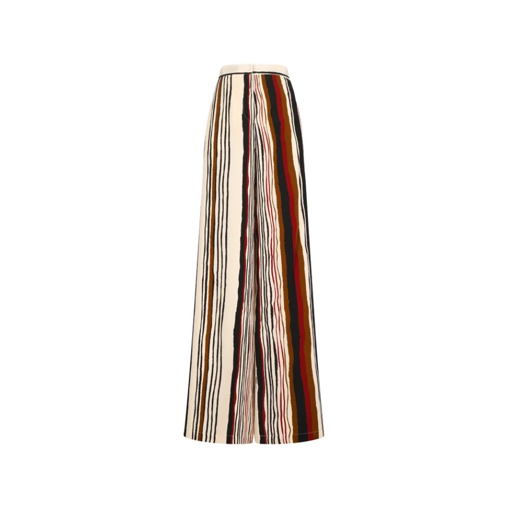 Max Mara Studio Multicolor Wide Trousers, Female, 2XS, Pagano Wide Trousers