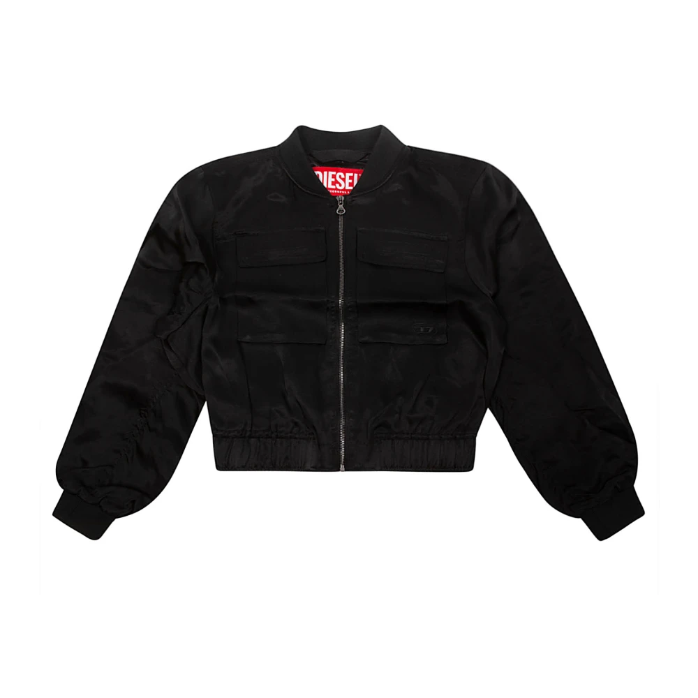 Diesel Barn Bomberjacka Tekniskt Tyg Black, Unisex