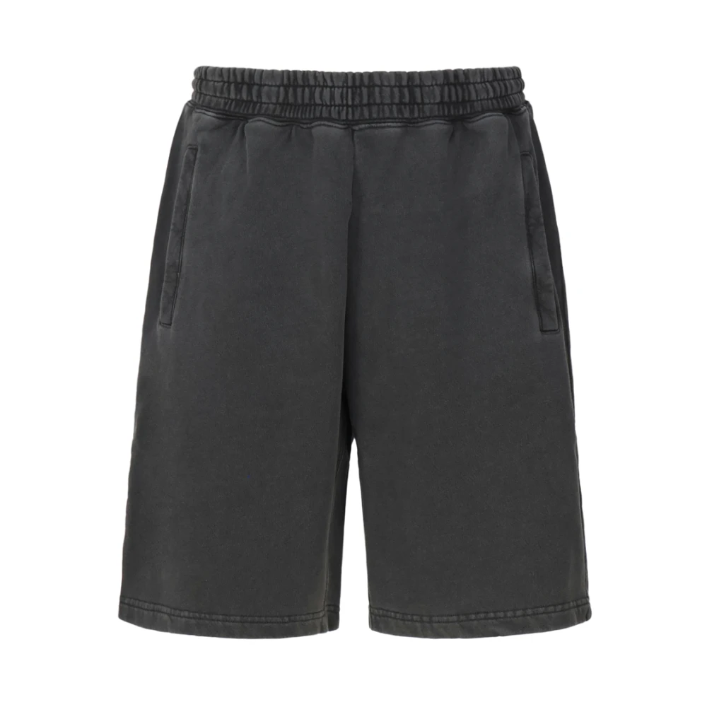 Carhartt WIP Houtskool Katoen Elastische Taille Shorts Black Heren