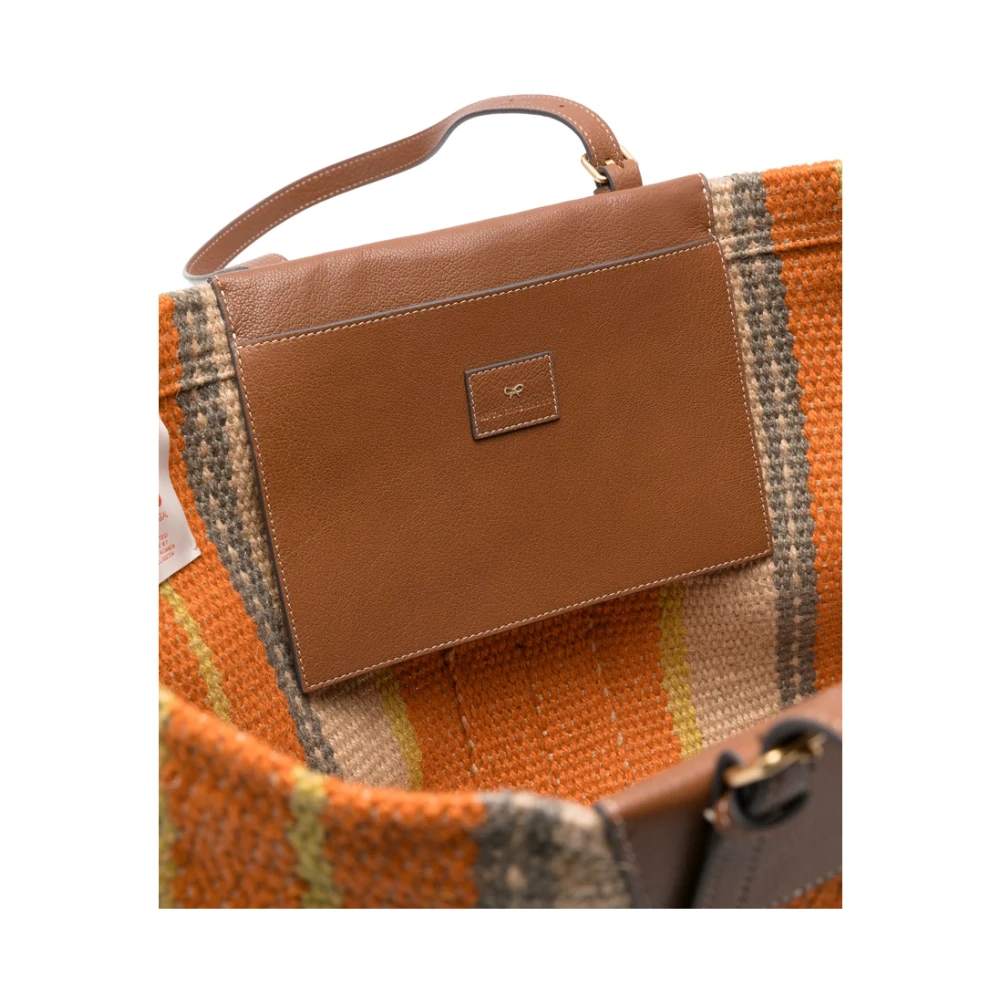 Anya Hindmarch Beige Open Top Schoudertas Orange Dames