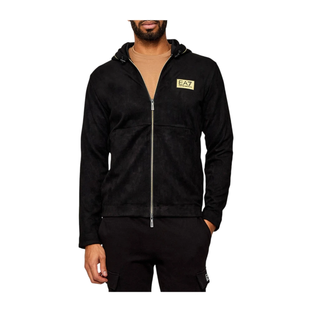 Emporio Armani Ea7 Men's Black Full-Zip Hoodie