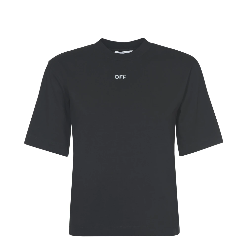 Off White Zwarte T-shirts en Polos Black Dames