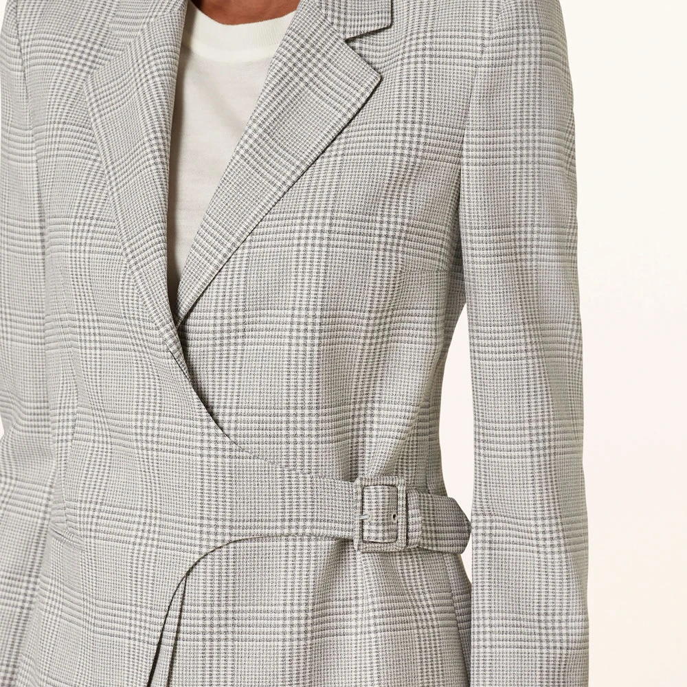 Hugo Boss Getailleerde Wollen Blazer Gray Dames