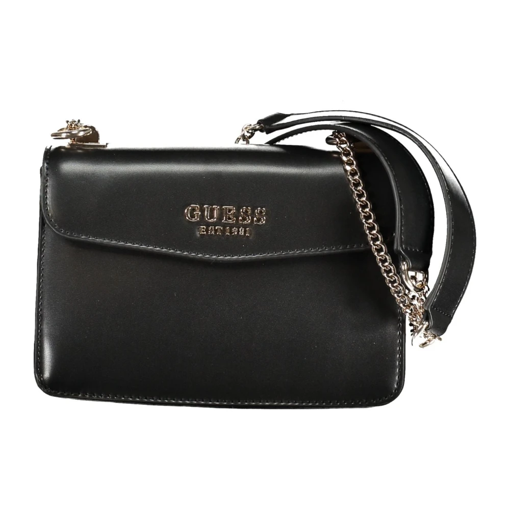 Guess Zwarte schoudertas met kettinghandvatten Black Dames
