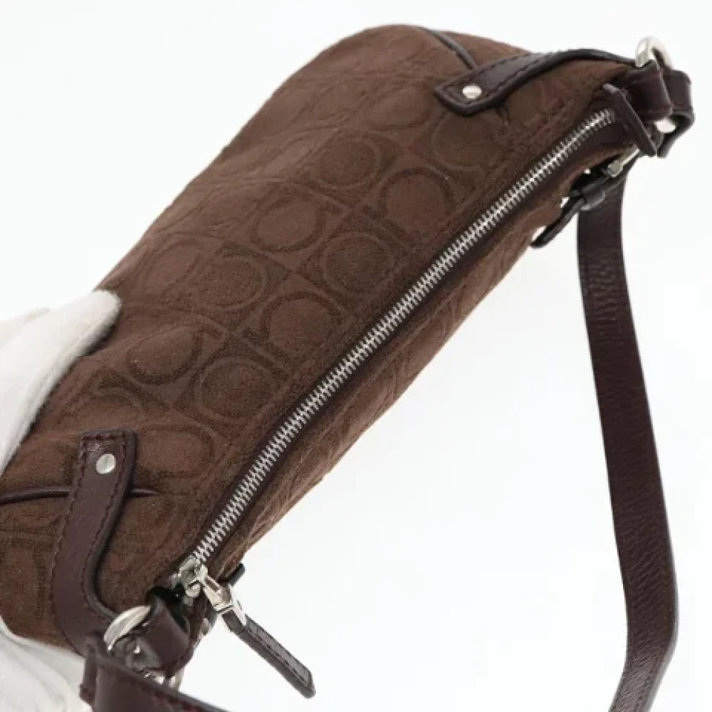 Salvatore Ferragamo Pre-owned Suede shoulder-bags Brown Dames