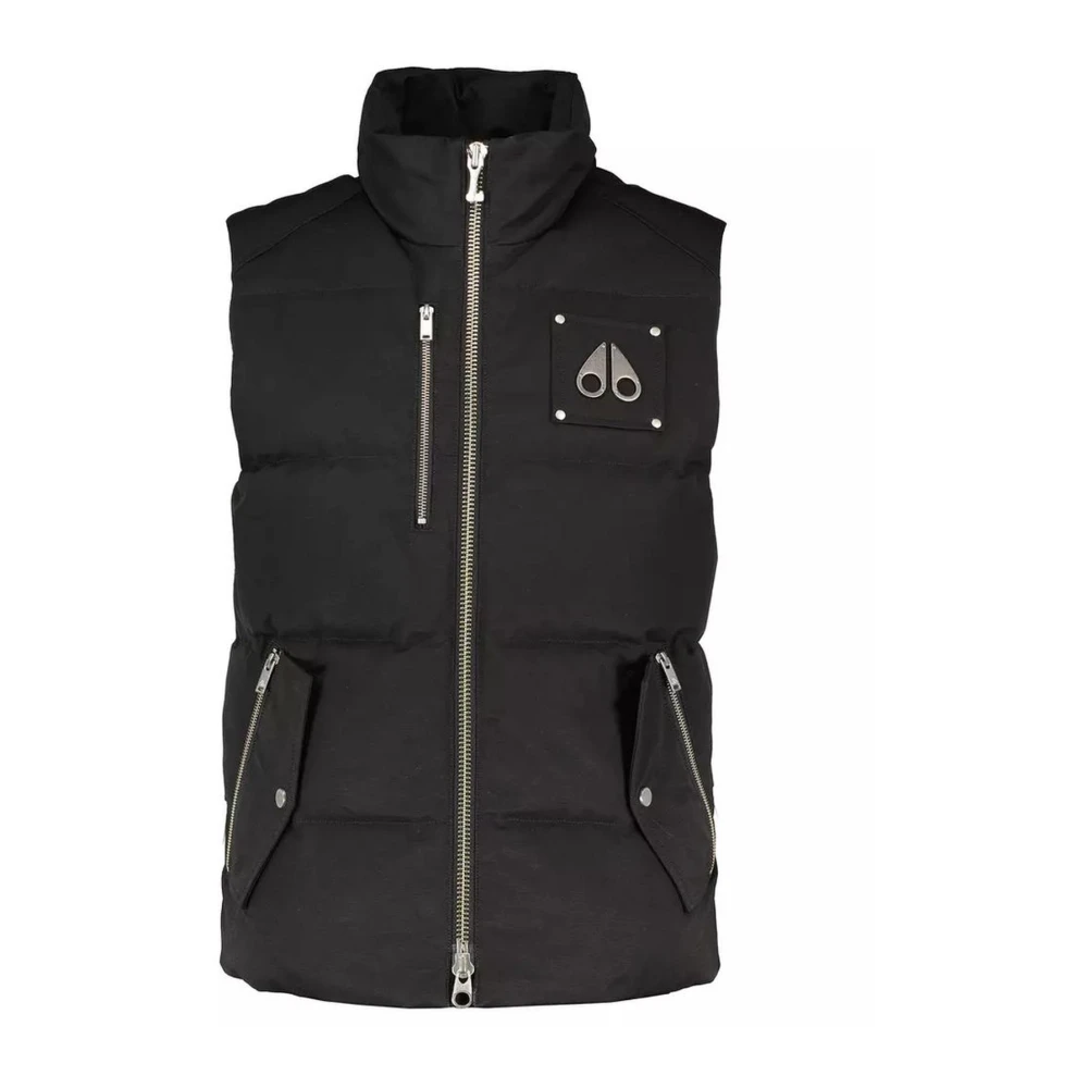 Moose Knuckles Zwarte Katoenmix Ritsvest Black Heren