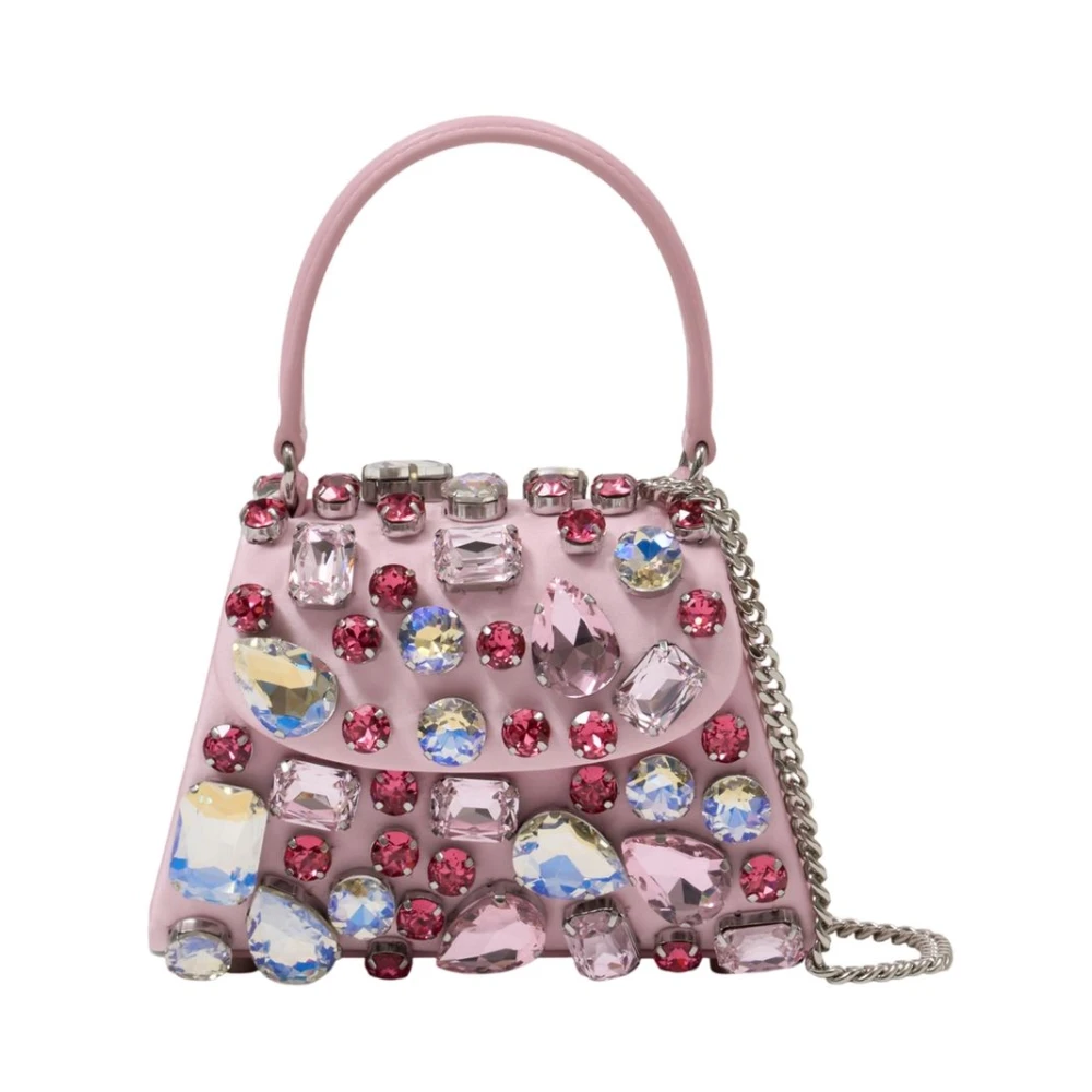 Self Portrait Women's Pink Crystal Mini Bag - Handbags - One Size - Bags