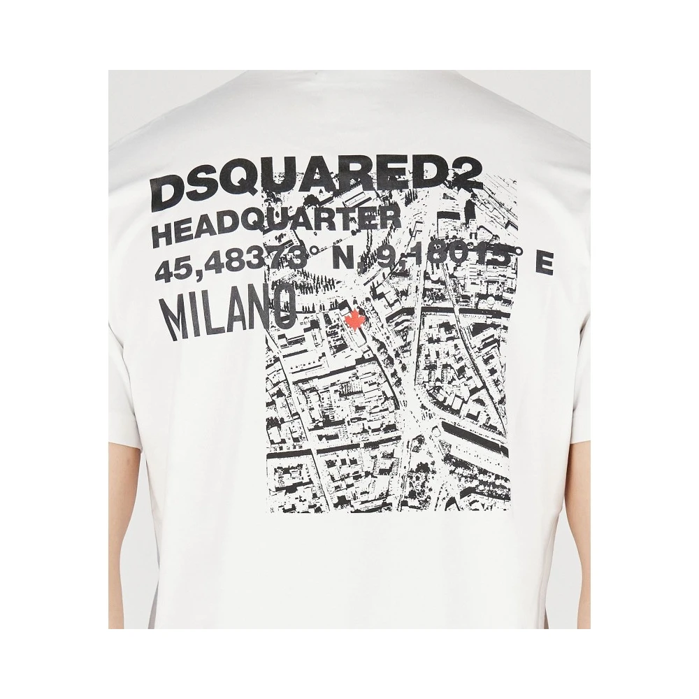 Dsquared2 Stijlvol T-shirt met uniek ontwerp White Heren
