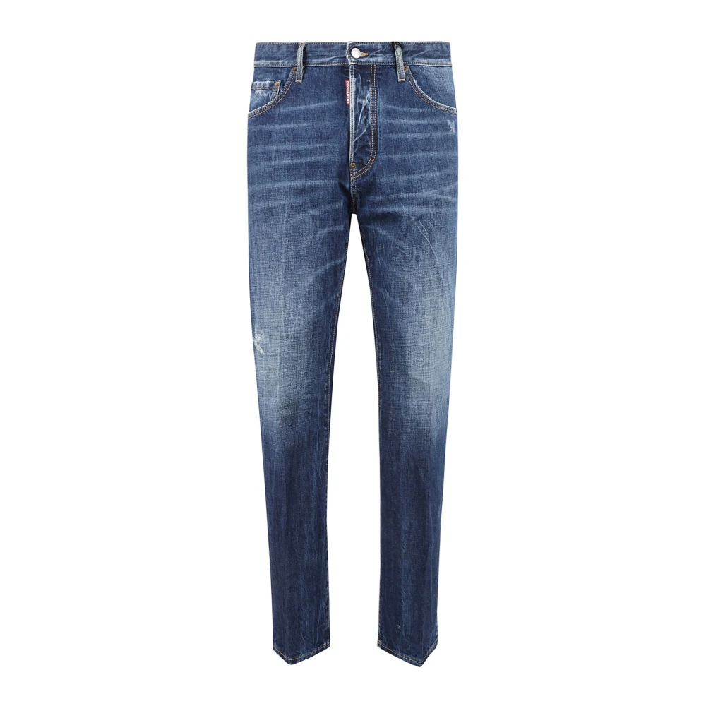 Dsquared2 Men's Blue Slim-Fit Jeans,, Slim-Fit 5-Pocket Trousers Small