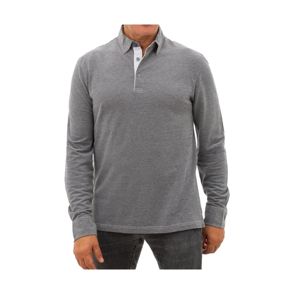 Corneliani Grijs Katoenen Poloshirt Gray Heren