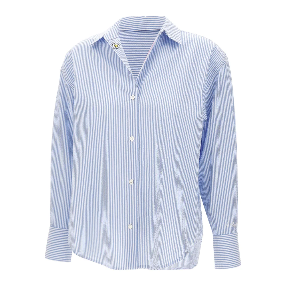 Mc2 Saint Barth Blue Shirts, Female, M, Cristal Shirt