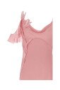 pink-flutter-sleeve-scoop-neck-dress