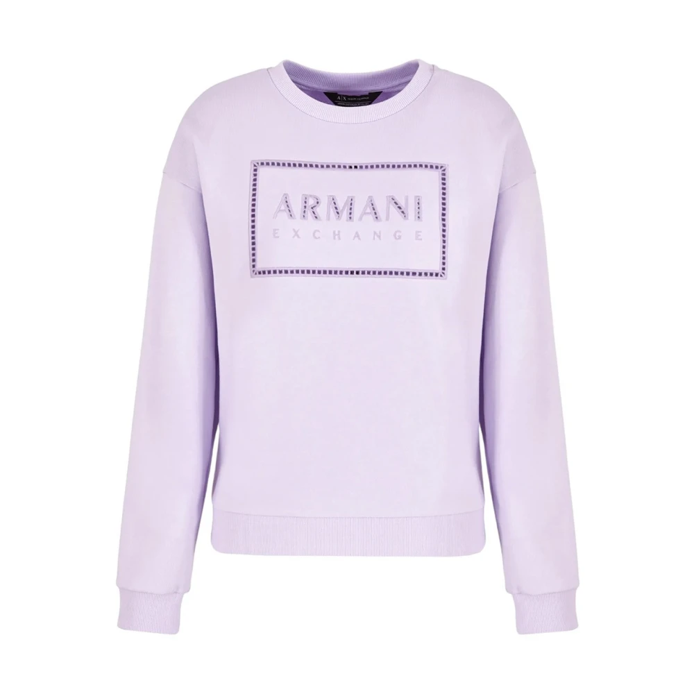 Armani Exchange Paarse 3Dym71 Yjfdz Felpa Sweater Purple Dames