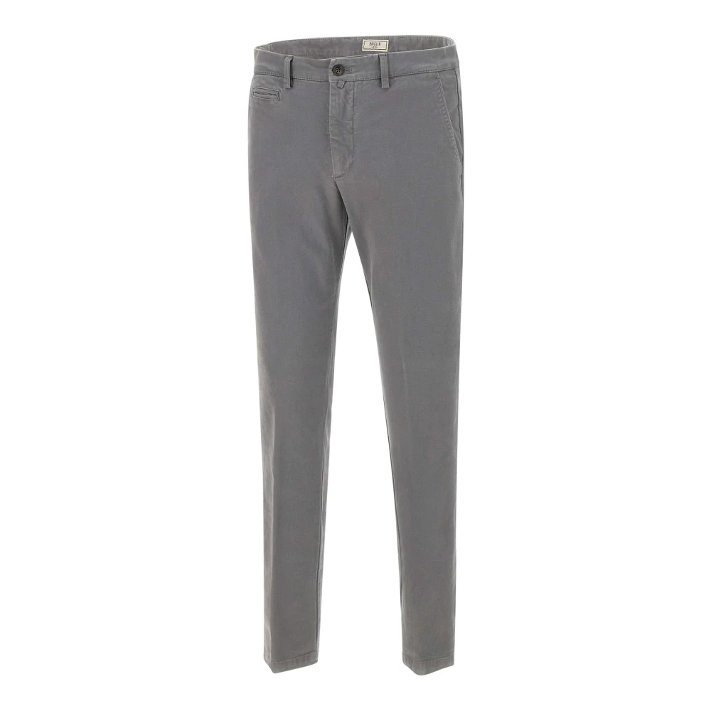 Briglia Grijze Katoenen Weefsel Broek Gray Heren