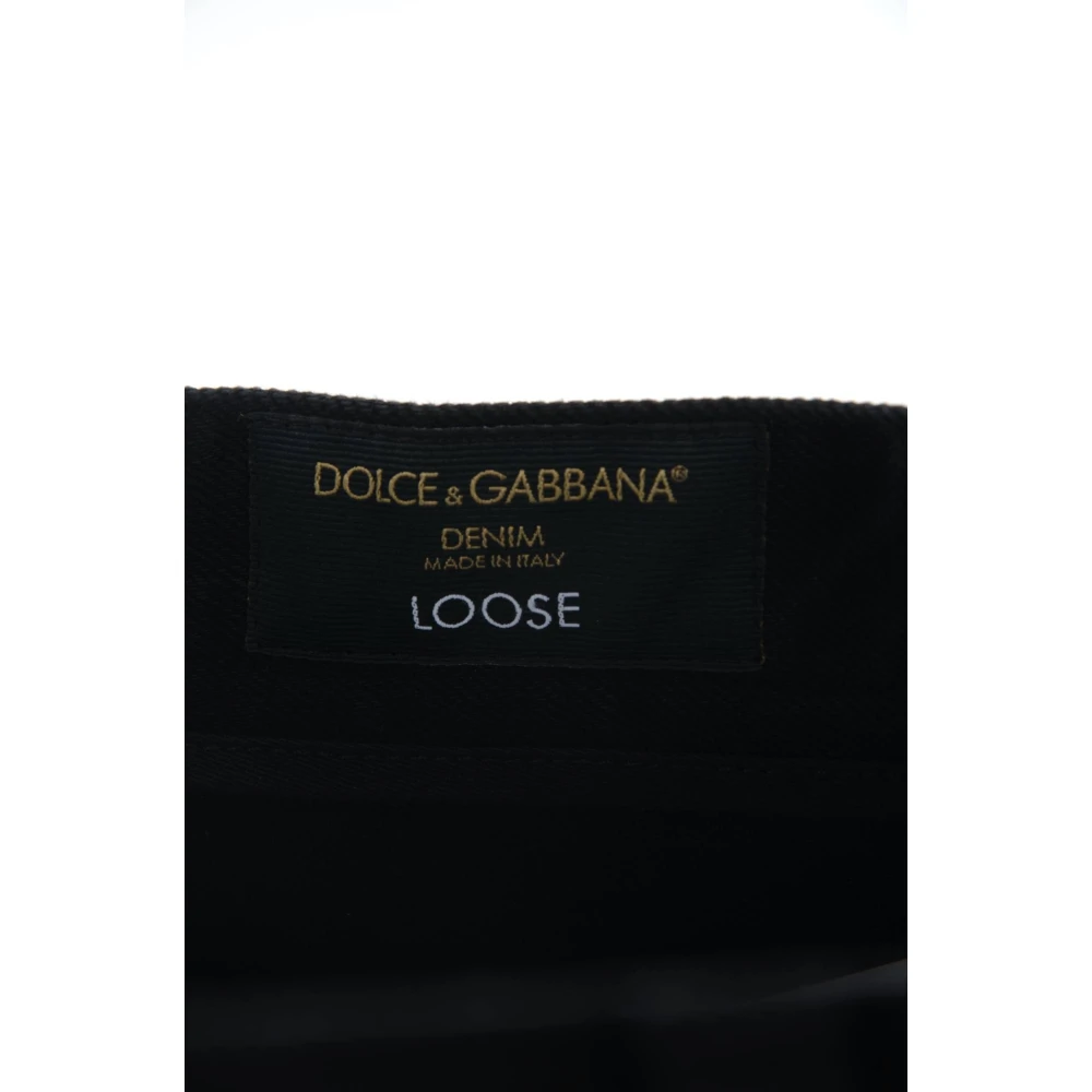 Dolce & Gabbana Heren Denim Broeken met Plaat Black Heren