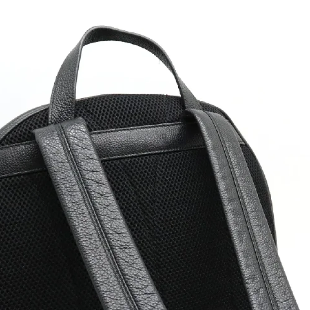 Gucci Vintage Pre-owned Leather backpacks Black Dames