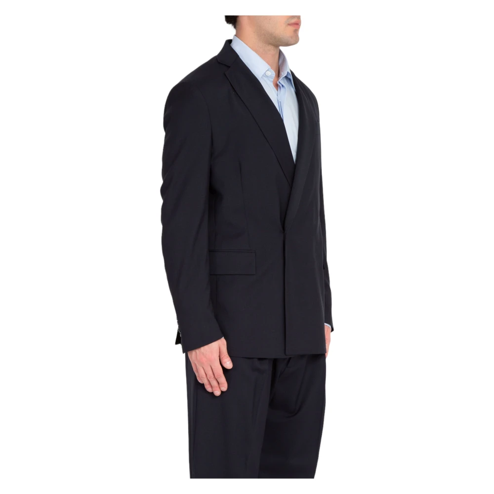 Costumein 1-knoops wollen blazer in 6999 Blue Heren