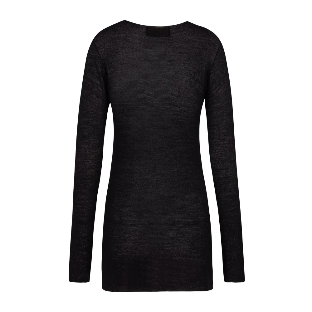 Cortana Zwarte virgin wool longsleeve top Black Dames