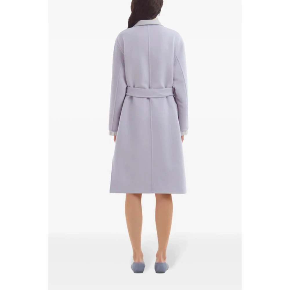 Marni Grijze Wollen Jas met Revers Gray Dames
