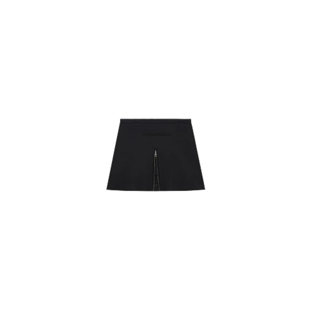 Courrèges Zwarte Twill Luxe Rok Black Dames