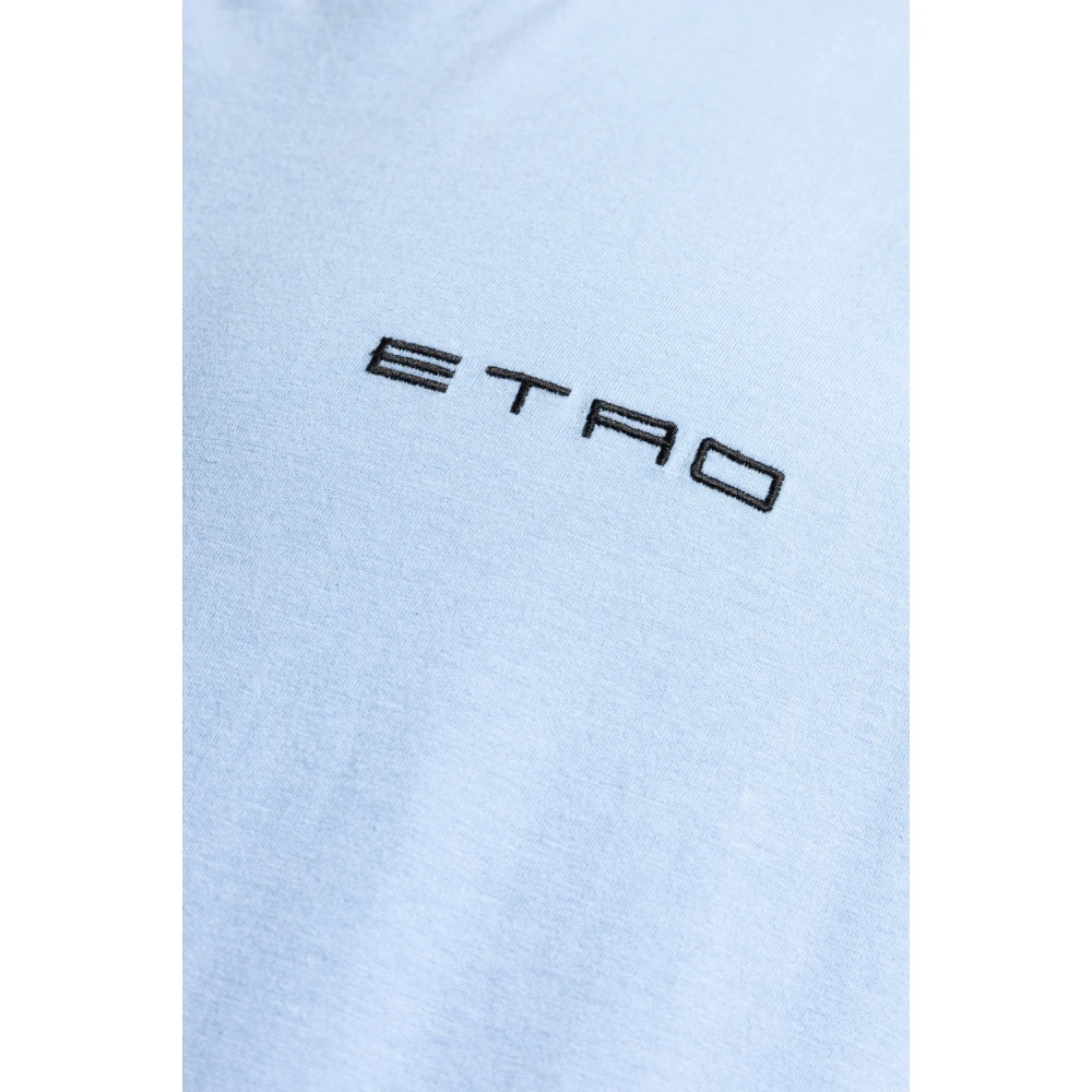 ETRO T-shirt met geborduurd logo Blue Heren