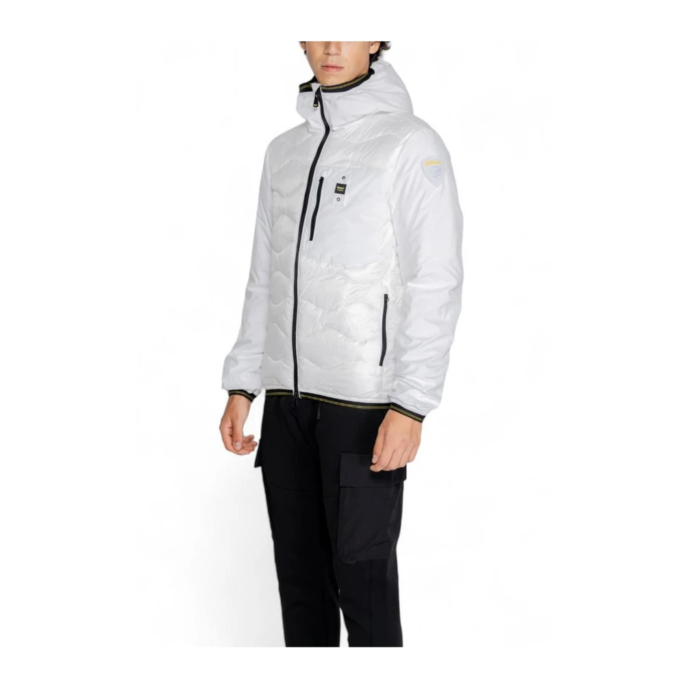 Blauer Witte blend jas voor mannen White Heren