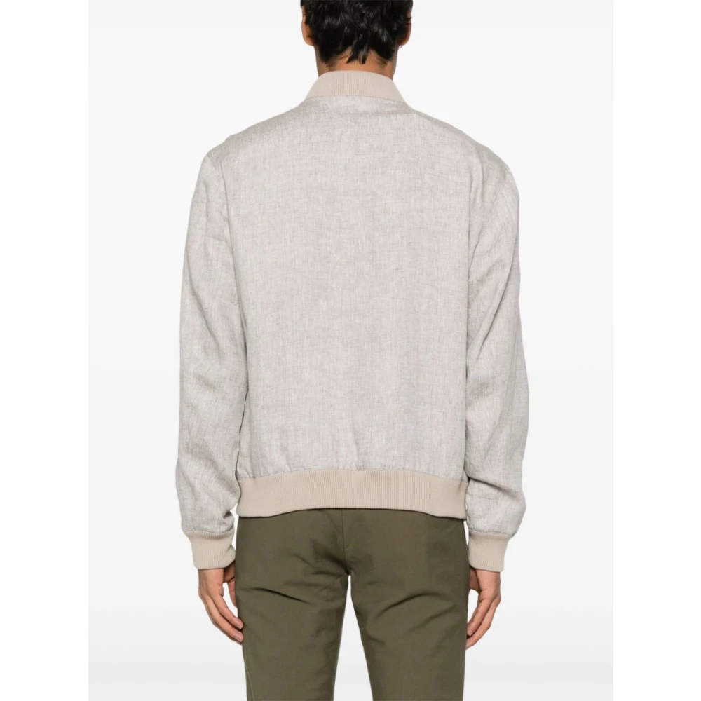 Fay Beige Linnen Jas voor Mannen Beige Heren