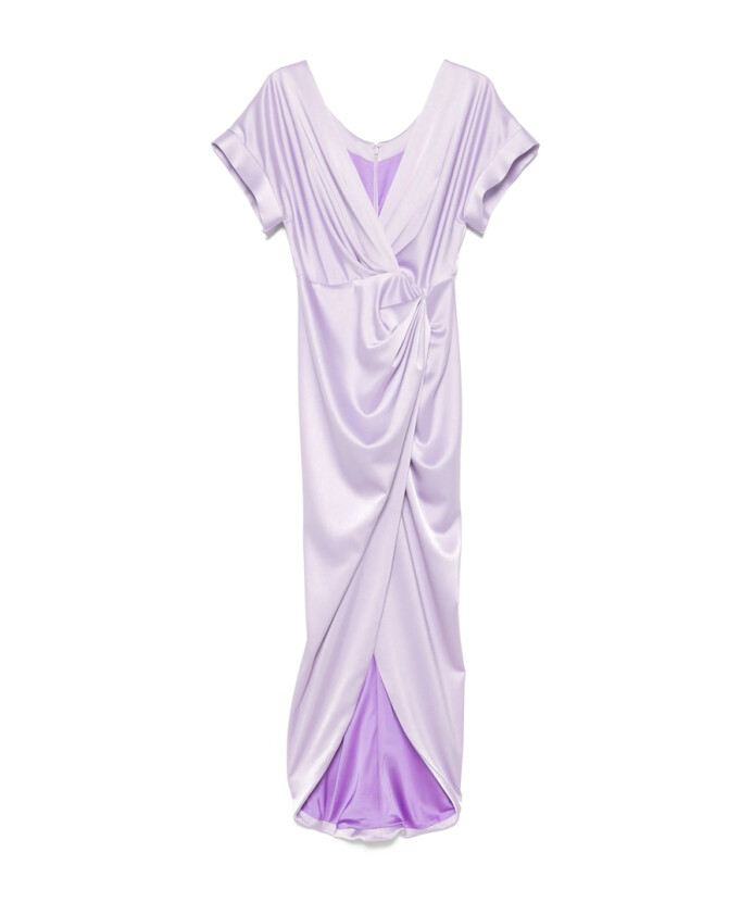 lilac-purple-v-neck-dress-with-draped-detailing