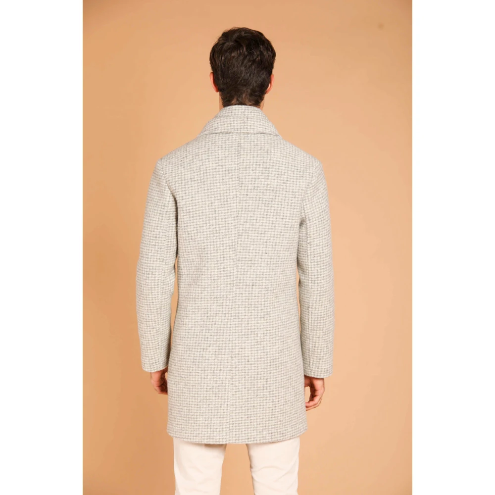 Mason's Woljas met Herringbone Patroon Gray Heren