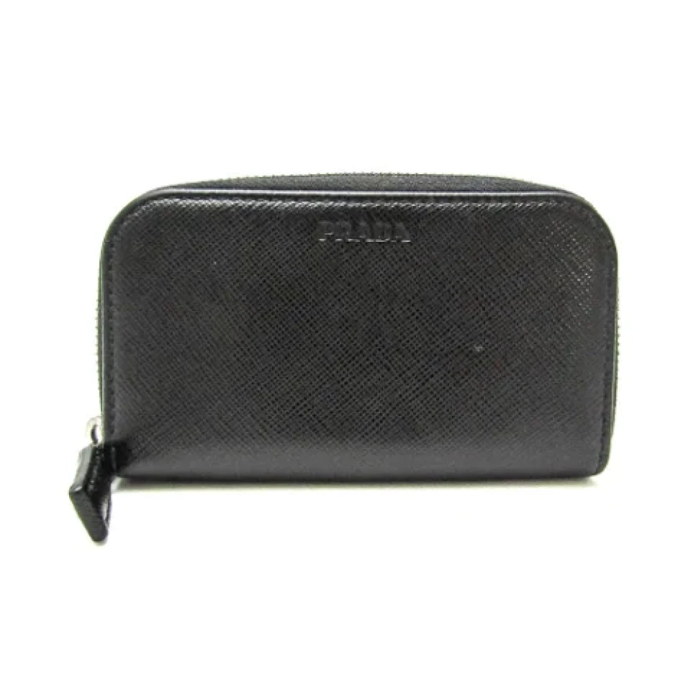 Prada Vintage Pre-owned Leather key-holders Black Dames