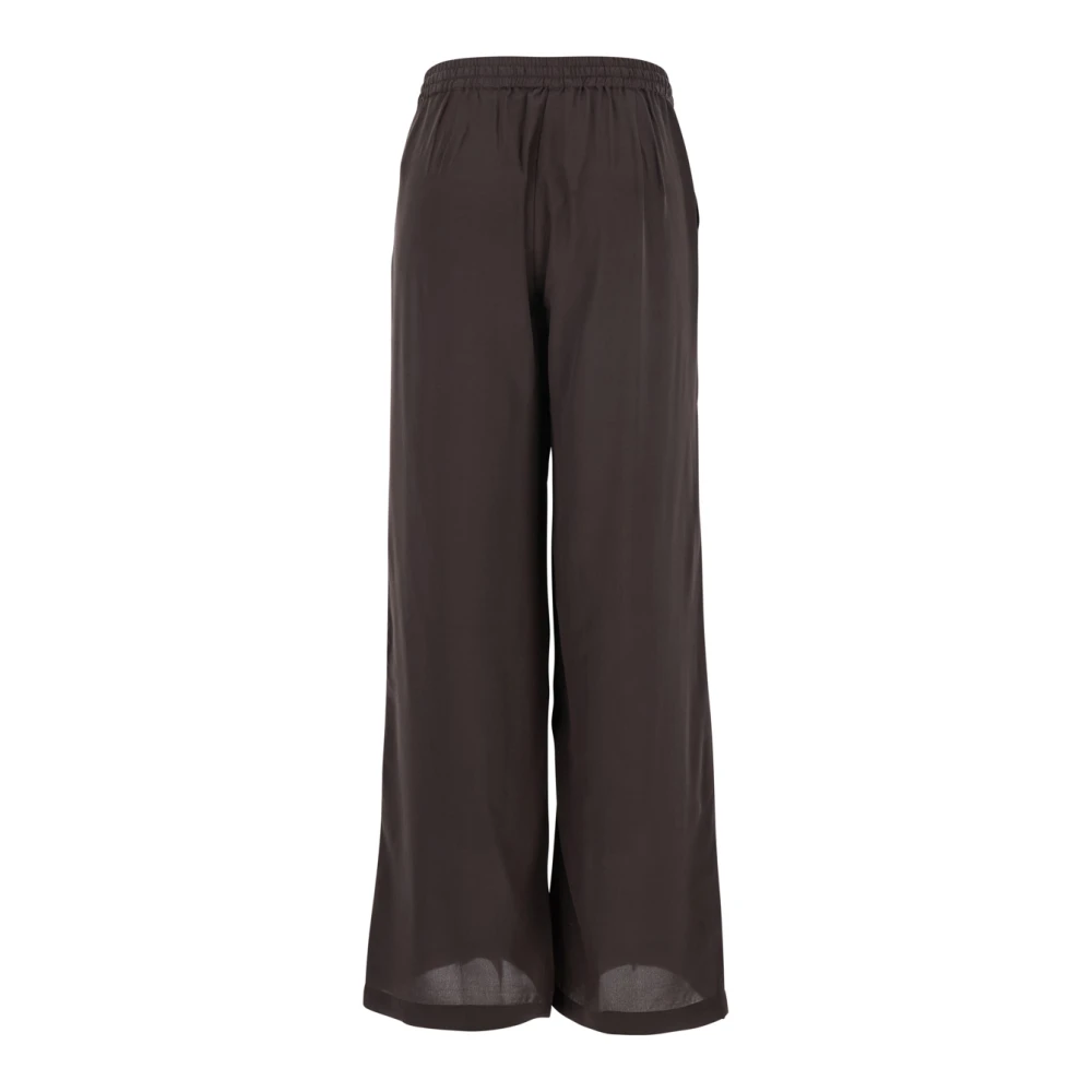 P.a.r.o.s.h. Zijden Trekkoord Taille Bruine Broek Brown Dames