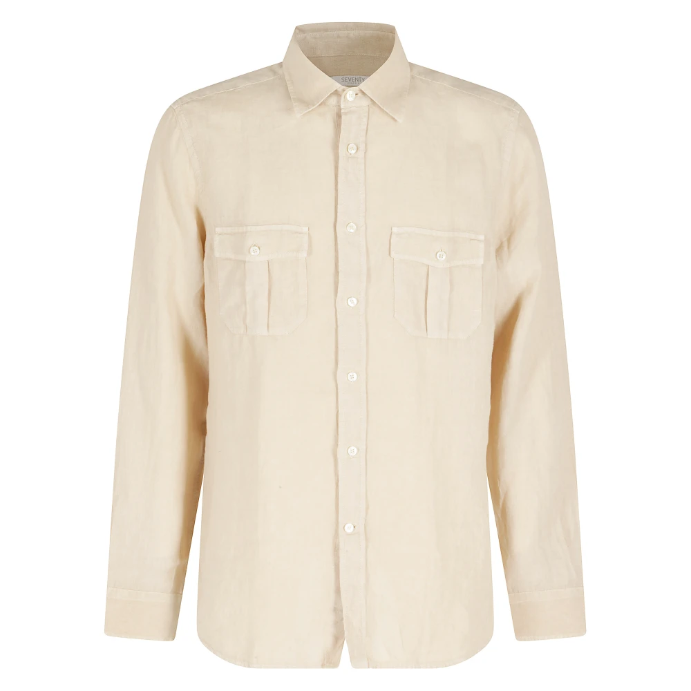 Seventy White Casual Shirts - Male - Casual Shirts - M - Shirts