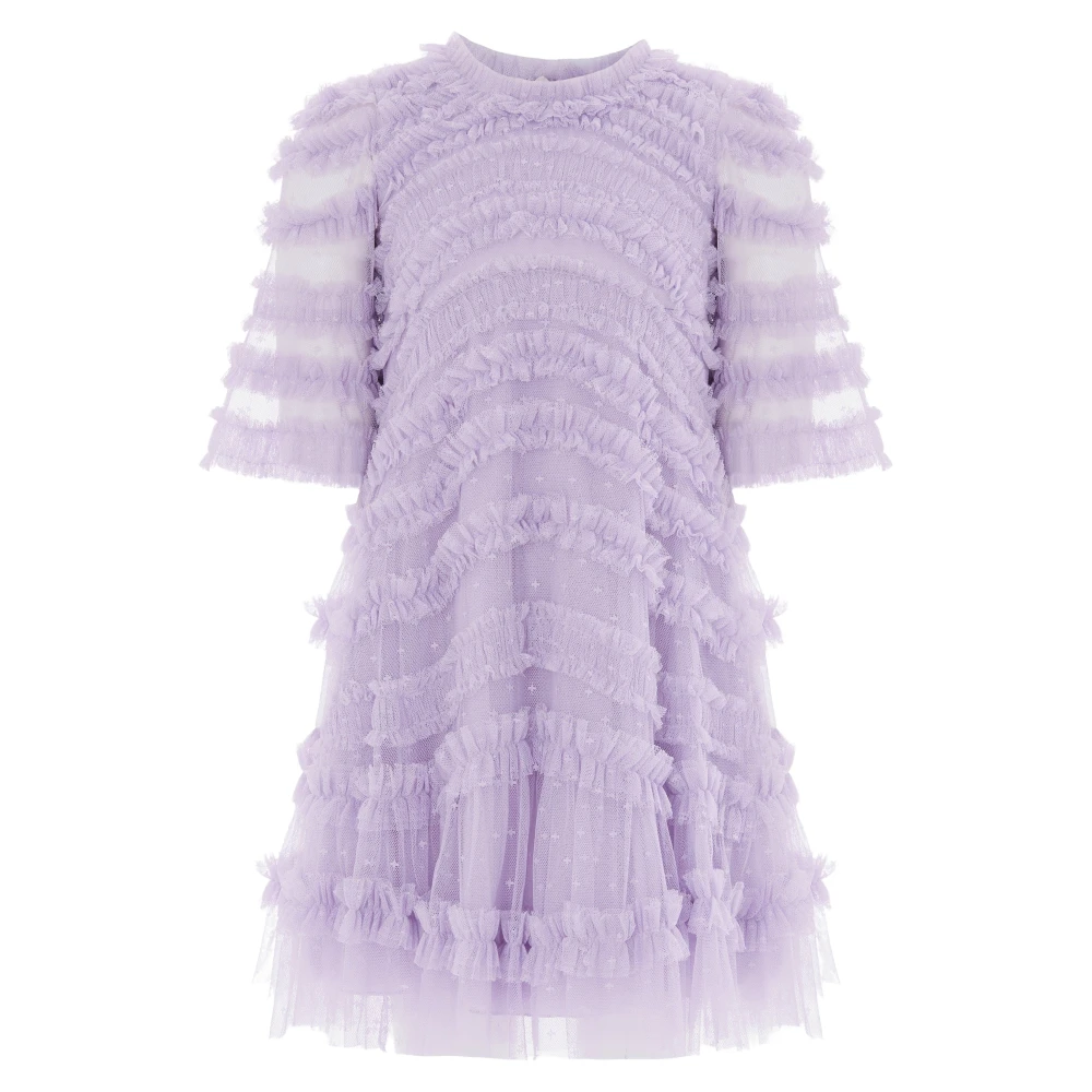 Needle & Thread Purple Dresses, Female, 4 Y, Amara Ruffle Dress